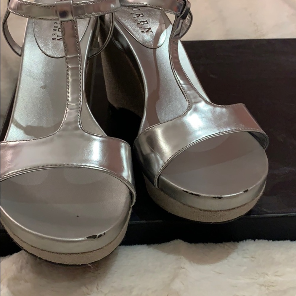 Silver sandal wedges - Picture 6 of 14